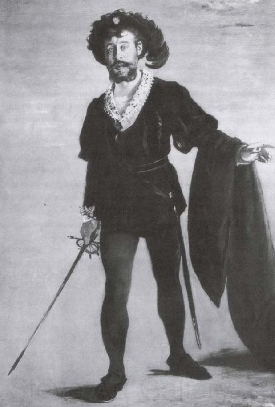 Edouard Manet The Singer Faure as Hamlet Norge oil painting art